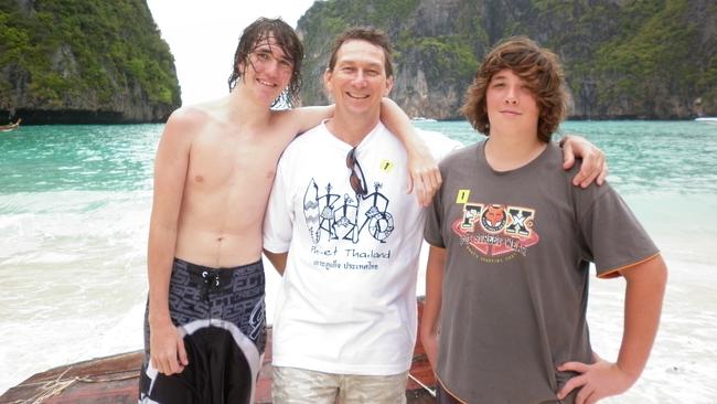 Anthony Takken, on holiday with his sons before he was diagnosed, has resumed working.