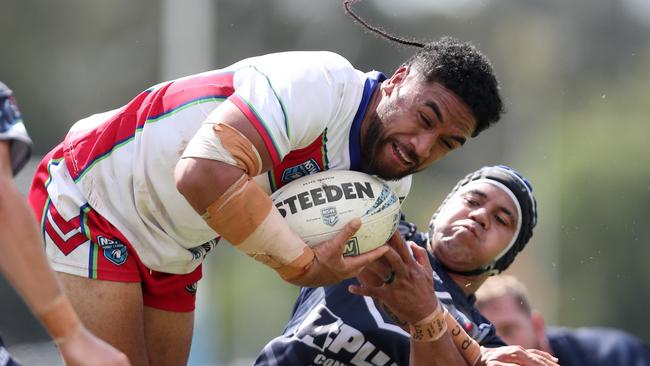 Gideon Afemui in action for Monaro. Picture: Sue Graham