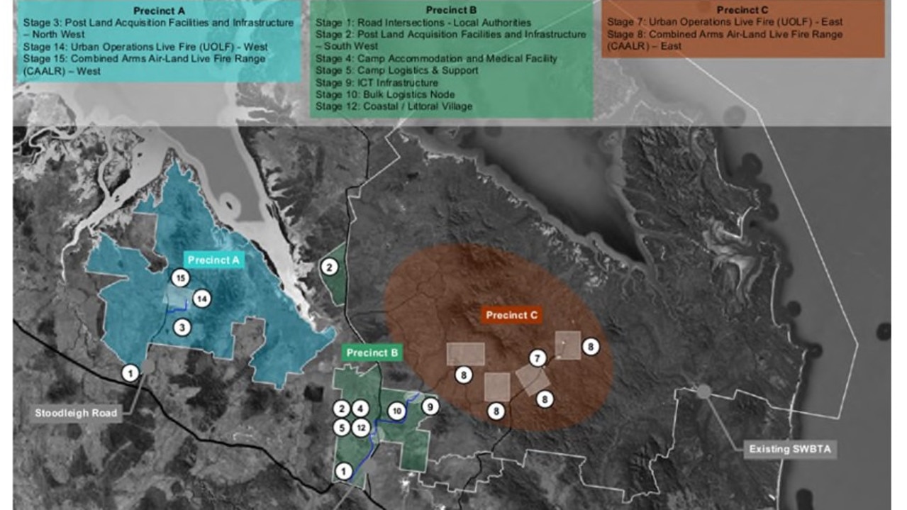 The ASMTI project is split in three precinct of the main area and the newly acquired land.