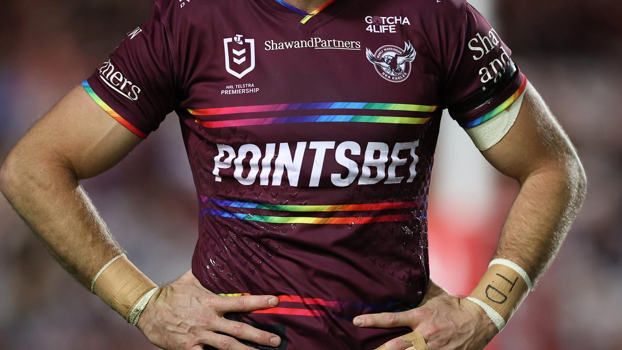 The pride jersey saga was a huge issue for the Sea Eagles in 2023. Picture: Getty Images