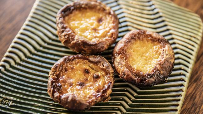 The delicate Portuguese tarts on offer at Cygnet’s Ilha restaurant. Picture: EDDIE SAFARIK