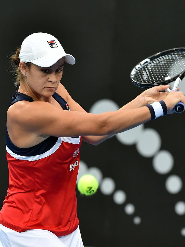 Barty’s slice proved a match-winning shot. Picture: AFP