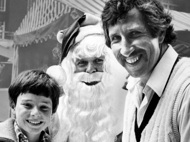 The late Max Walker with Santa in 1980.