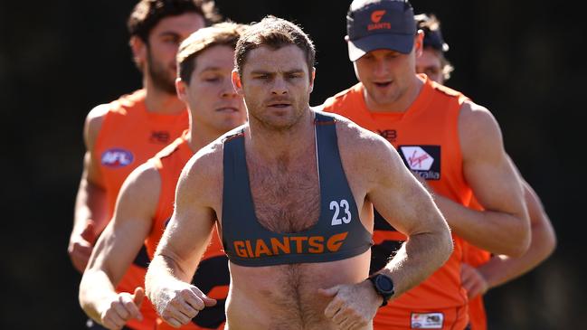 Giants veteran Heath Shaw is out of contract at the end of the season. Picture: Getty Images