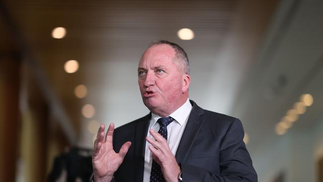 Barnaby Joyce says if you’re not vaccinated, then you’re not the government’s problem. Picture: Newswire/Gary Ramage