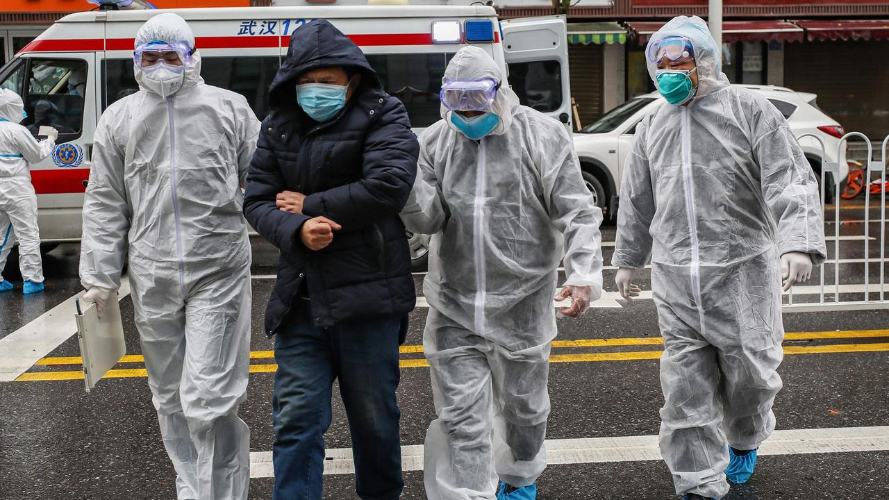 Medical staff in Wuhan. Picture: STR/AFP