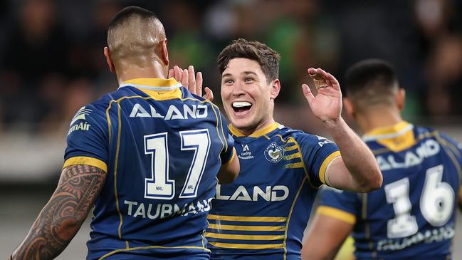 Mitch Moses and the Eels will head to Townsville on a special charter flight on Thursday. Picture: Cameron Spencer/Getty Images