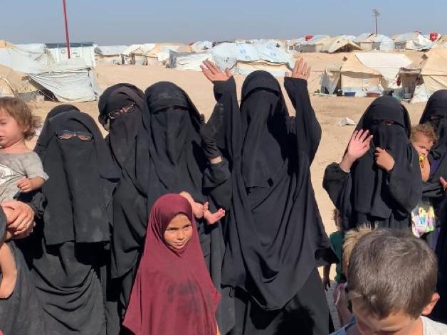 Australian women and children at the Al-Hawl camp in northeast Syria. Picture: Supplied