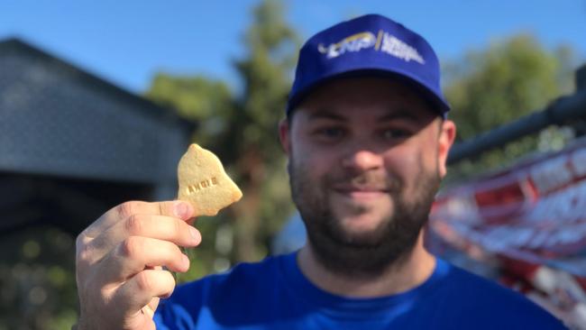 LNP volunteer Matt Taylor with one of his Angie Bell cookies at Ashmore.