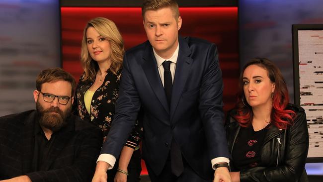 The Tonightly cast; Greg Larsen, Bridie Connell, Tom Ballard and Greta Lee Jackson. Picture: ABC