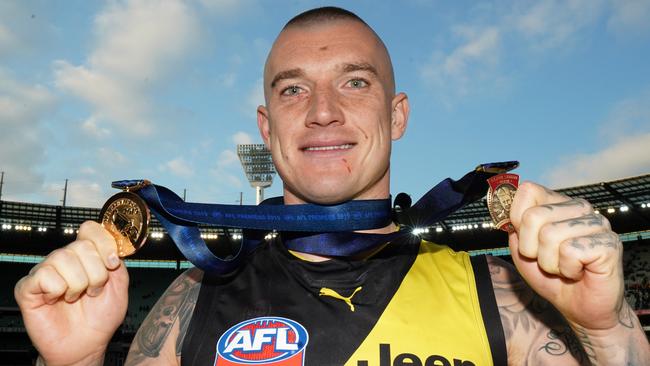 No one could argue with Dustin Martin’s Norm Smith Medal. Picture: David Caird