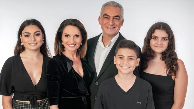 Joe Natoli and Rosanna Natoli with their family from left daughter Ruby, son Roman and daughter Mia