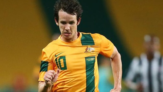 SYDNEY, AUSTRALIA - NOVEMBER 19: Robbie Kruse of the Socceroos controls the ball during the international friendly match between the Australian Socceroos and Costa Rica at Allianz Stadium on November 19, 2013 in Sydney, Australia. (Photo by Matt King/Getty Images)