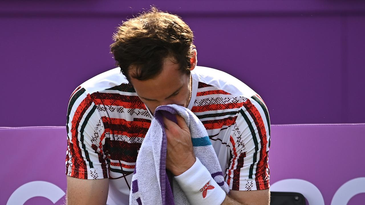 An emotional Andy Murray made a winning return to action on Tuesday.