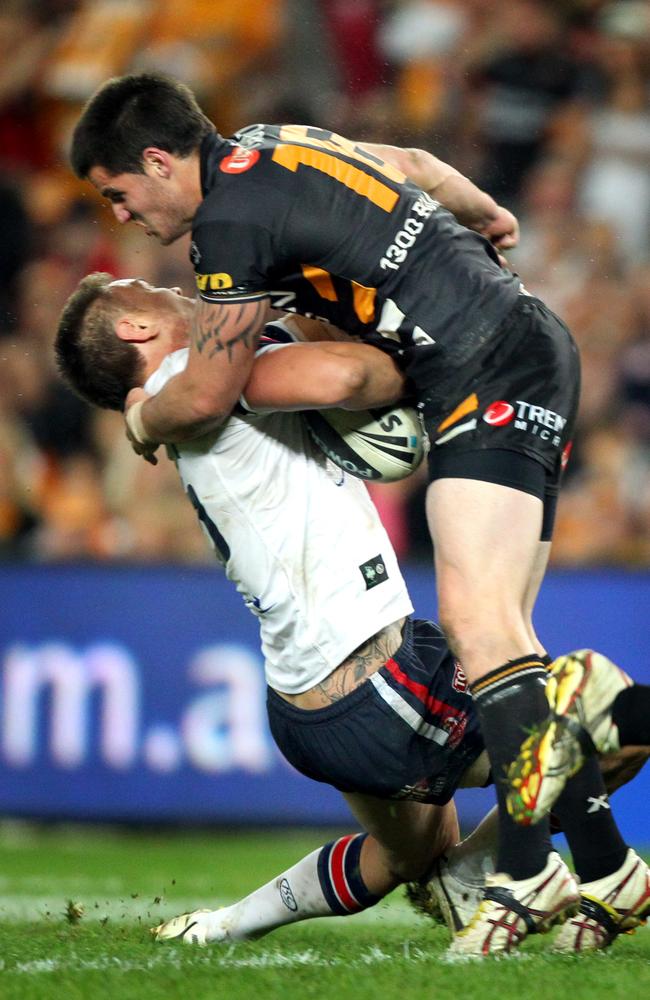 Simon Dwyer’s hit on Jared Waerea-Hargreaves.