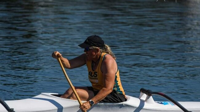 For Emma Moran, 53, being part of the Hekili Outrigger Canoe Club allows her to be on the water, "in my happy place". Picture: Supplied