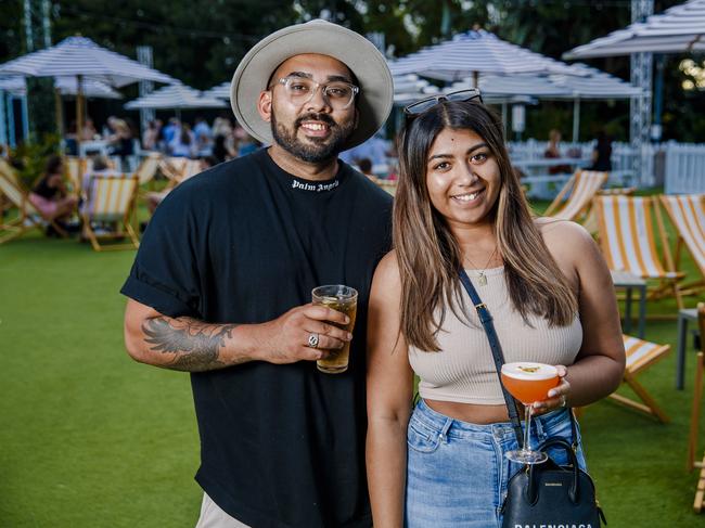 Ash and Ash Chand at Riviera on the Lawn, at The Star Gold Coast, December 27. Picture: Adam Shaw