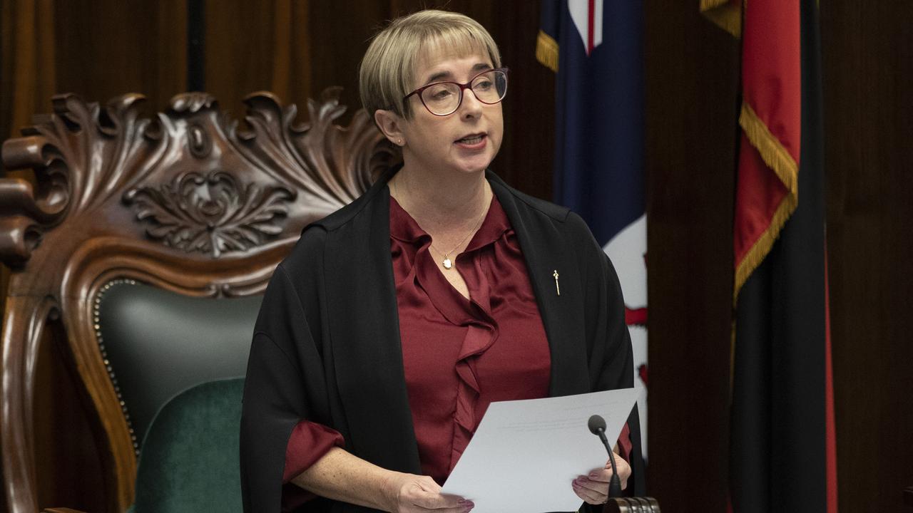 Speaker Michelle O'Byrne. Parliament Question Time. Picture: Chris Kidd