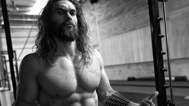 The towering 1.93m, 37-year-old Jason Momoa is heading to the Gold Coast to star as the King of Atlantis, Aquaman. Picture: Instagram.