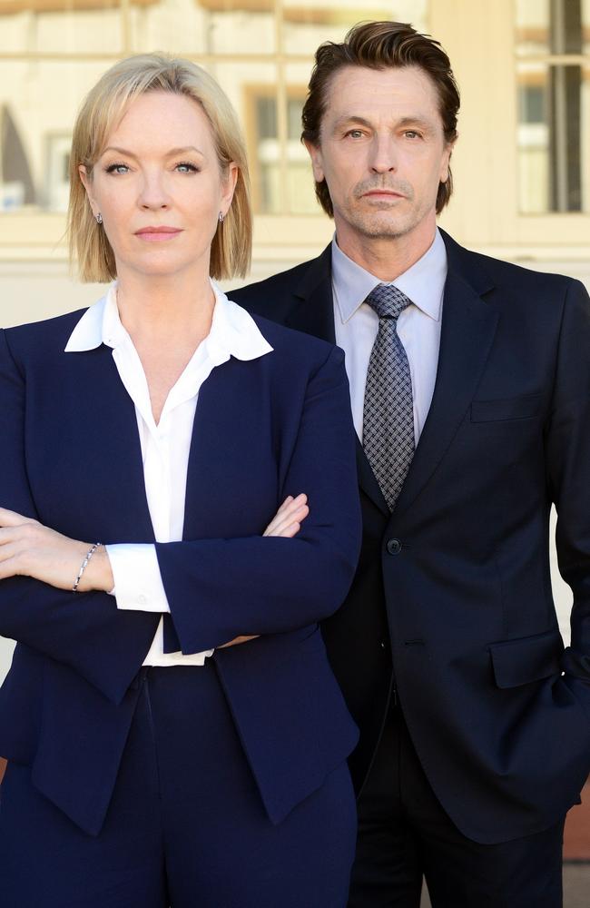 Crime drama ... Rebecca Gibney and Peter O'Brien star in The Killing Field.