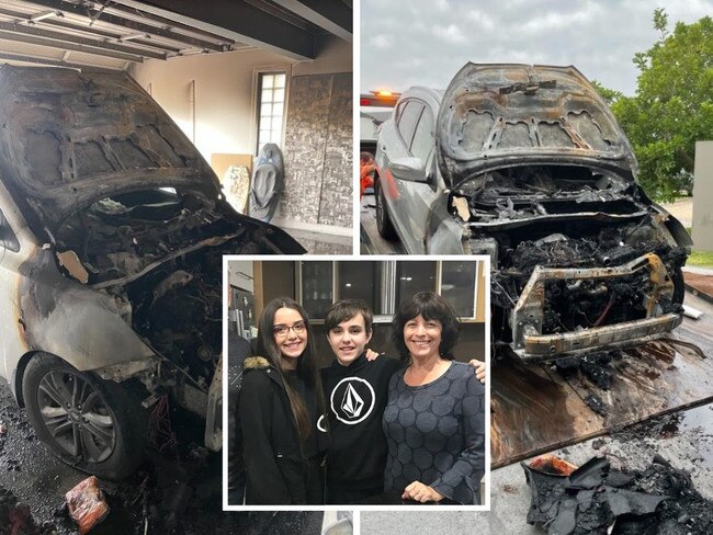 Anne-Maree car fire composite. Pictures: Supplied