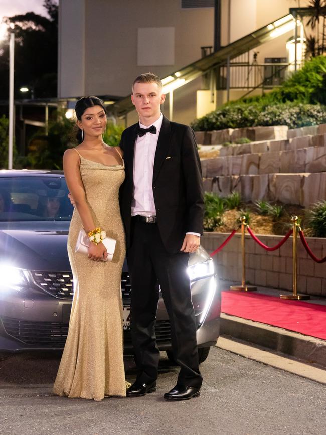 Rachel Thomas and Brandon Jones. Hillcrest Christian College 2020 school formal. Photo: Supplied
