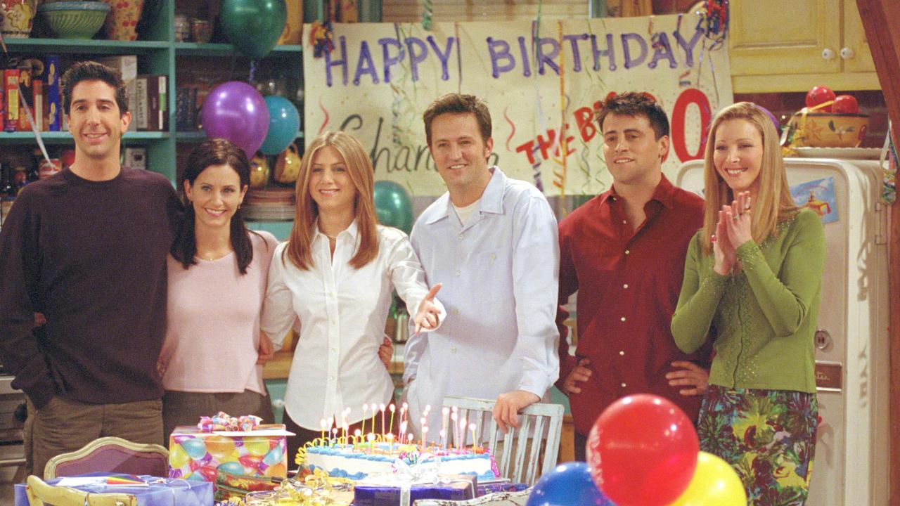 David Schwimmer, Courteney Cox, Jennifer Aniston, Matthew Perry, Matt LeBlanc and Lisa Kudrow in Friends. Picture: Getty Images