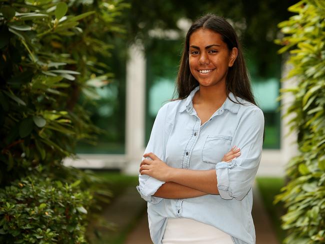 Madison Lampton who is a Juru woman and she is in Year 11 at St CatherineÕs School, Waverley. She began boarding in Year 8 on an AIEF (Australian Indigenous Education Foundation) scholarship. Madison and other AIEF students are visiting Parliament House in Canberra.