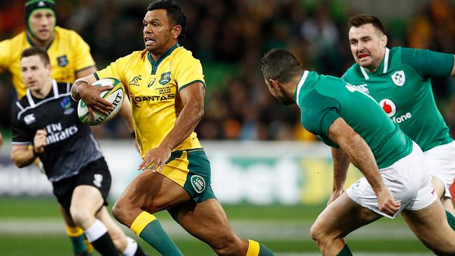 Kurtley Beale scored in the second minute but struggled to impose his will on the game. (Photo by Daniel Pockett/Getty Images)