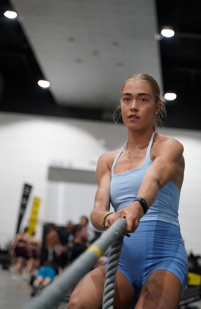 10000 athletes put their fitness to the test in a massive Hyrox competition this weekend at the Melbourne Exhibition and Convention Centre. Joanna Wietrzyk is 16-24 year old world record holder. Picture Valeriu Campan