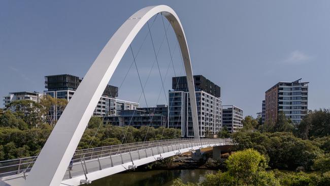 The bridge has 280 tonnes of stainless steel. Picture: Ben Guthrie