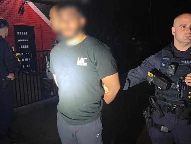 NSW Police target the state's most dangerous domestic violence offenders, this Regents Park man was arrested during the raids. Picture: NSW Police