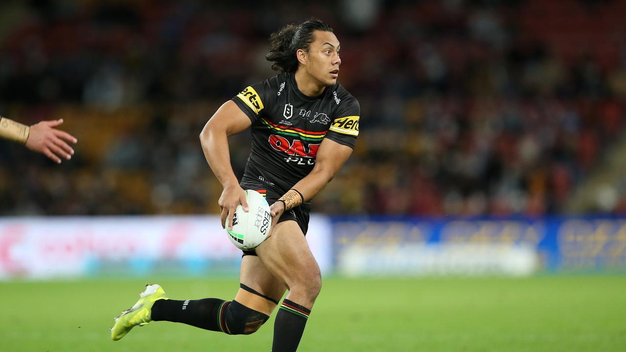 Jarome Luai made his return from injury, but Penrith struggled in attack after Isaah Yeo left the field. Picture: Getty Images.