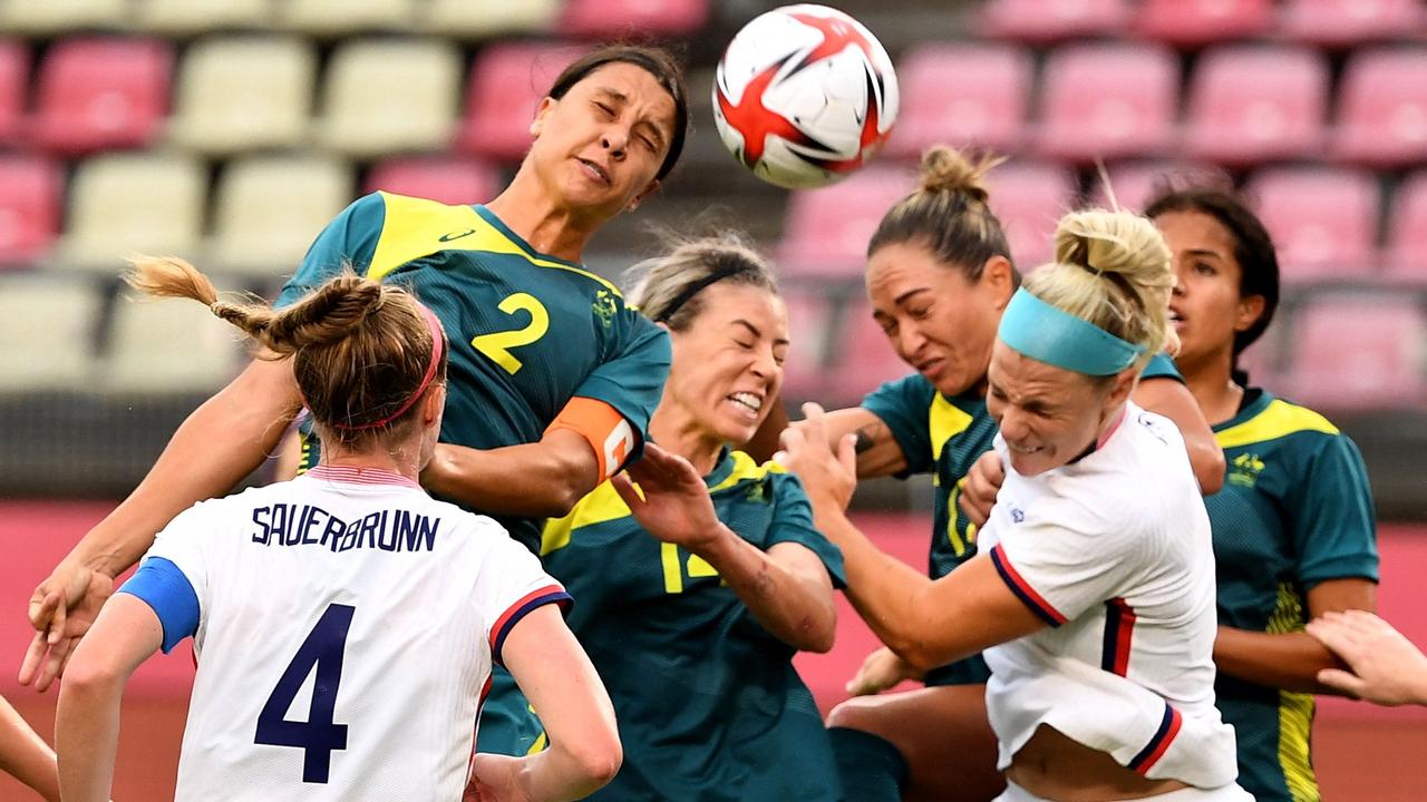 Sam Kerr led from the front for the Matildas.