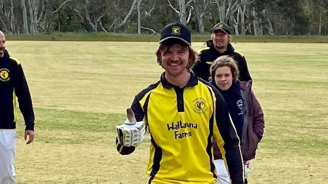 Supplied Editorial Dylan Bensch hit a century for Tarrington. Photo: Tarrington CC.