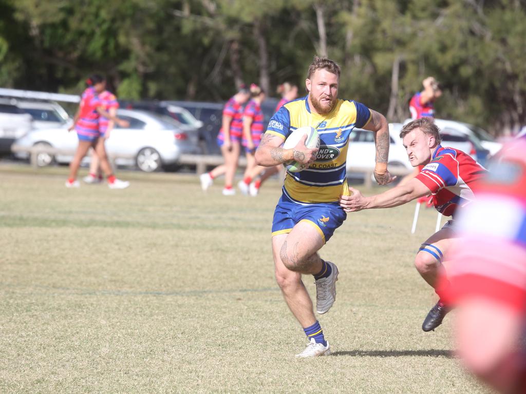 GCDRU round 13 seniors - 2nd grade. Bond Pirates vs. GC Eagles. Lachlan Medcraft. 14 July 2024 Miami Picture by Richard Gosling