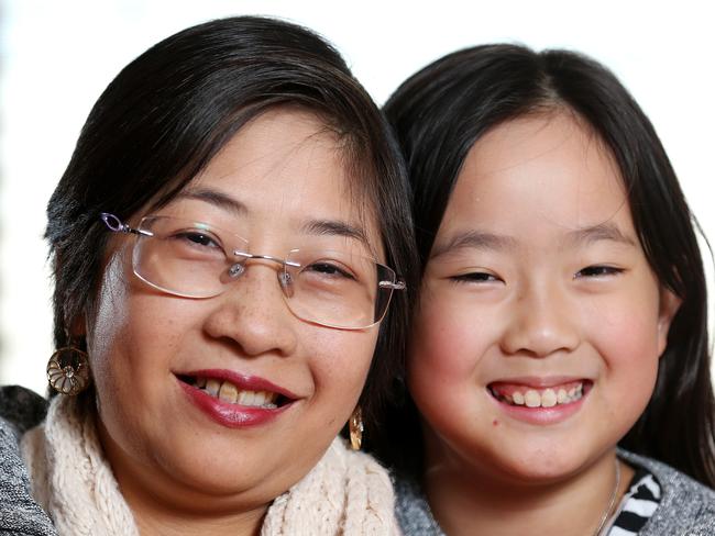 Sally Yeung, pictured with daughter Stephanie, 9, has been waiting for a kidney for three years. Picture: Mark Stewart