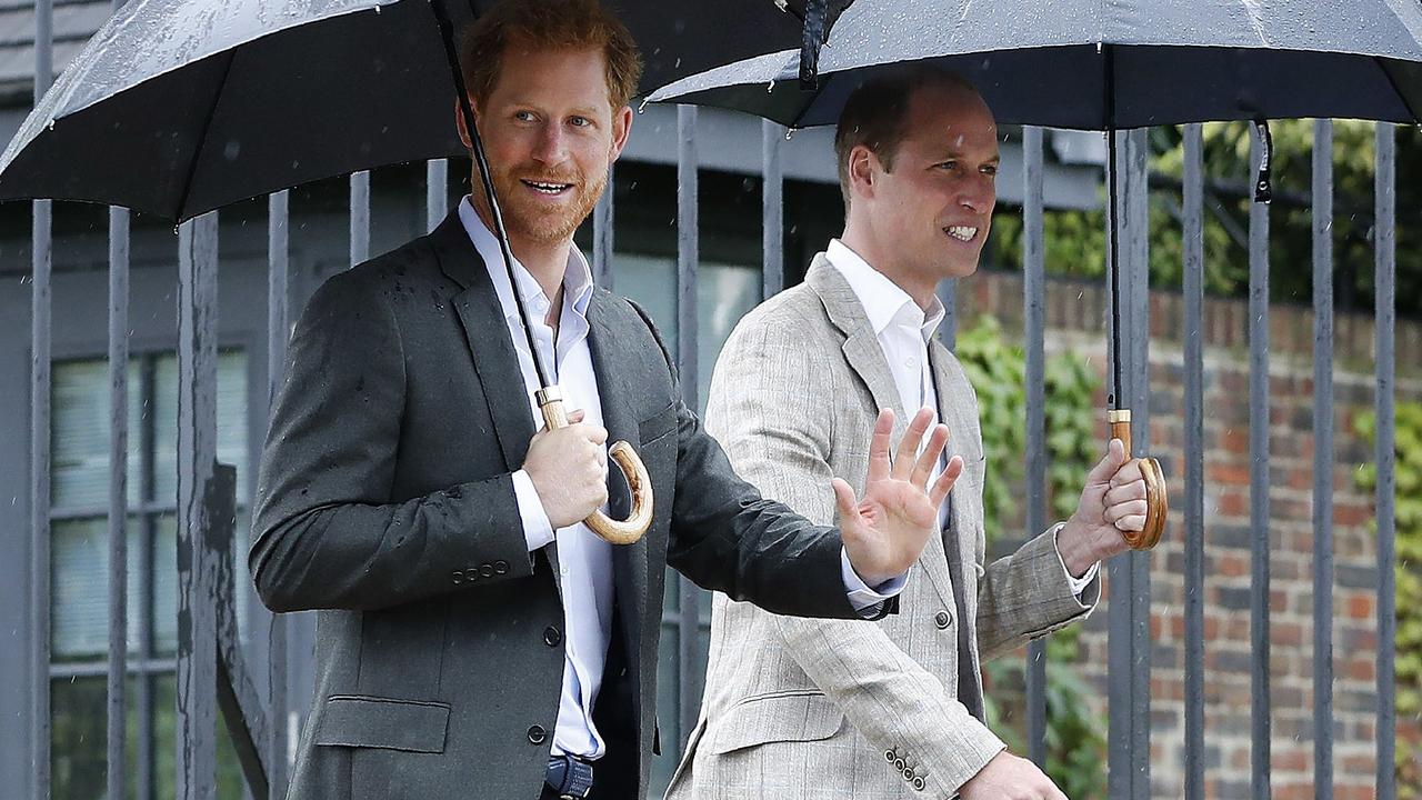 The brothers will reportedly unveil the Princess Diana statue together in July. Picture: AFP Photo.