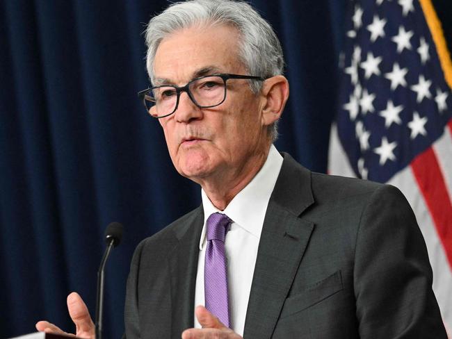 US Federal Reserve Chairman Jerome Powell speaks during a press conference at the end of the two-day Federal Open Market Committee (FOMC) meeting at the Federal Reserve in Washington, DC, on March 20, 2024. The Reserve voted Wednesday to hold interest rates at a 23-year high, between 5.25 percent and 5.50 percent, for a fifth consecutive meeting, and signaled it still expects to make three rate cuts this year. (Photo by Mandel NGAN / AFP)