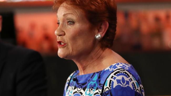 One Nation senator Pauline Hanson wants to ban foreign ownership of residential property and reduce immigration to ease housing competition. Picture: NIGEL HALLETT