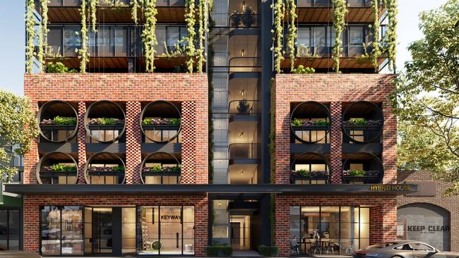 An artist’s impression of the seven storey building proposed for 109 Victoria St, Seddon. Picture: Supplied