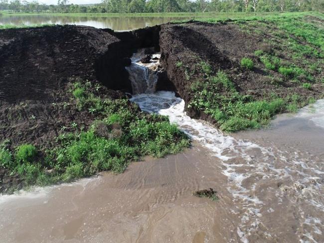 The Bolzan Quarry Dam wall leak.