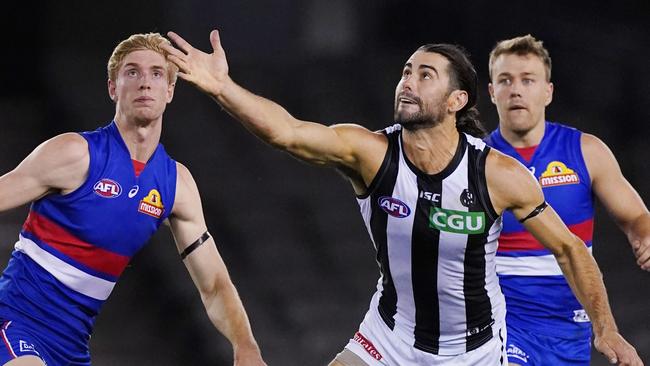 The Bulldogs had no answer for Collingwood ruckman Brodie Grundy.