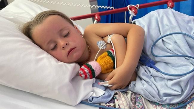 Luna spent two days in hospital fighting the symptoms of her sting. Picture: Supplied