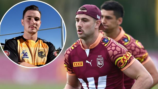 Trent Loiero during a Queensland State of Origin training session at Sanctuary Cove on June 20, 2024. Picture: Chris Hyde/Getty Images)