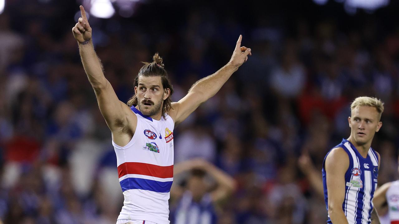 The Bulldogs have dominated the past two Good Friday clashes with North Melbourne, winning by 68 points in 2022 and 128 points in 2021. Pic: Michael Klein