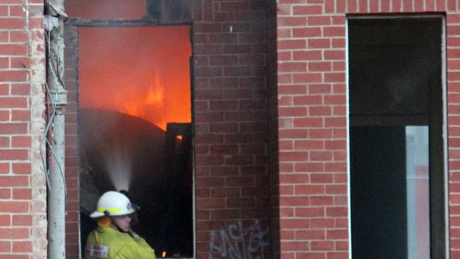 A suspected arson attack in an old ward at Willow Court in New Norfolk.