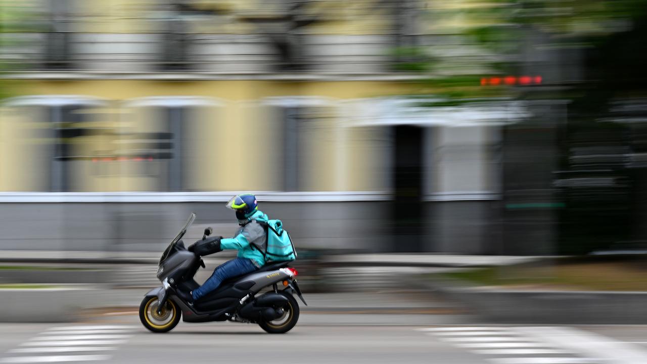 Deliveroo is allegedly ‘screwing’ local restaurants in Melbourne’s city centre. Picture: Gabriel Bouys/AFP