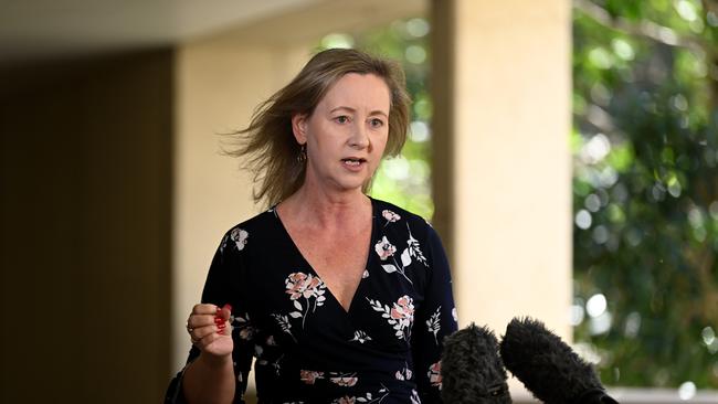 Queensland Health Minister Yvette D'Ath says Queensland is in a “bidding war” with other states and countries. Picture: Dan Peled / NCA NewsWire