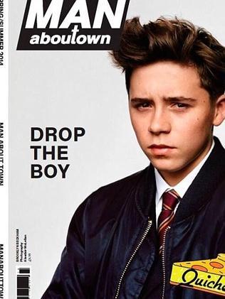 Model material ... Brooklyn Beckham on the front cover of UK Magazine Man About Town.